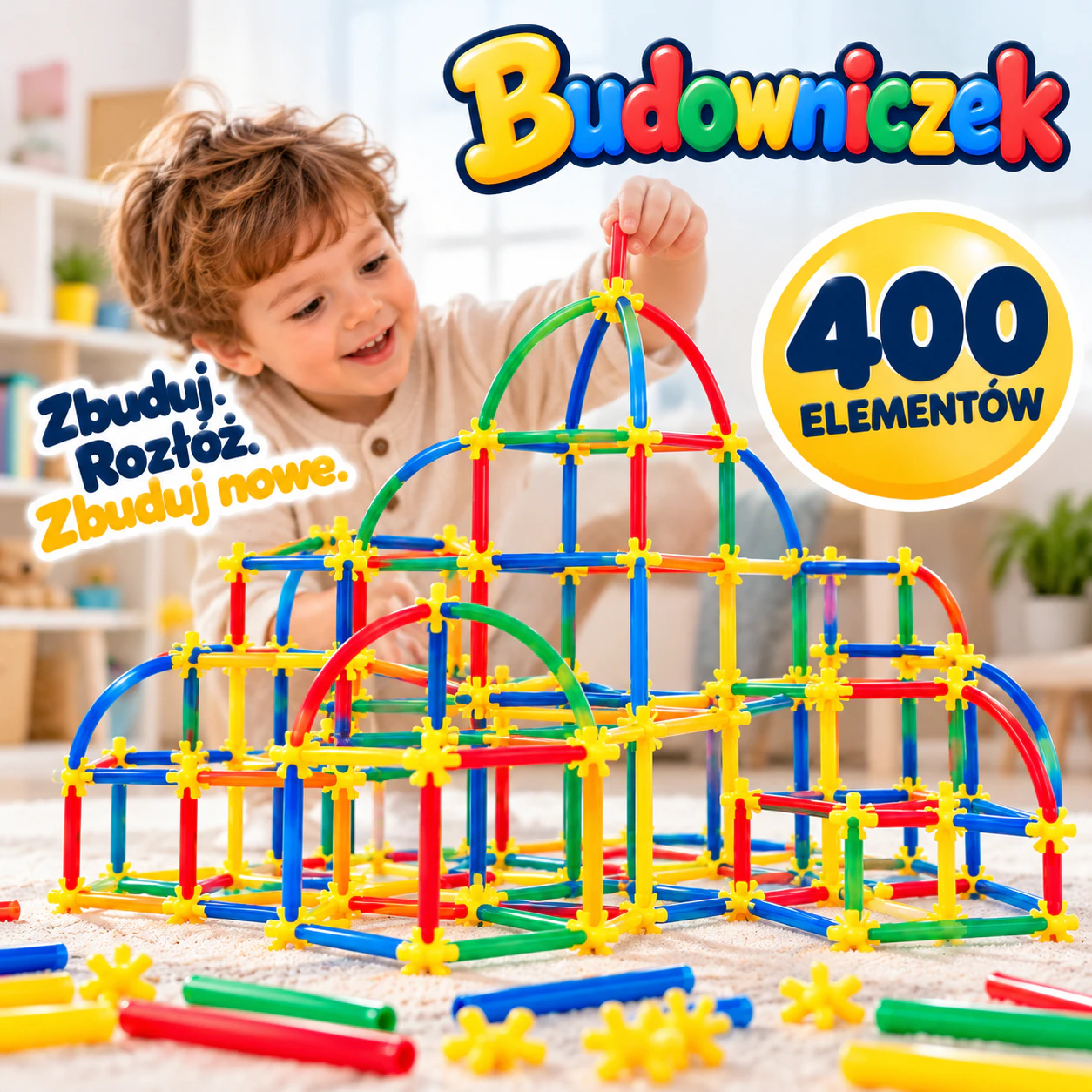 Budowniczek - Zestaw XL Młodego konstruktora (400 elementów) 1